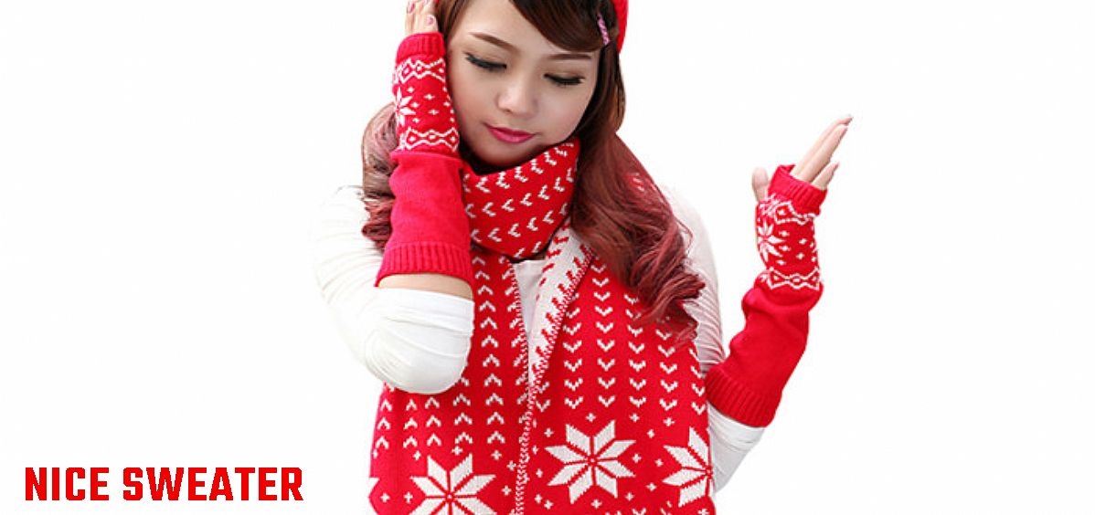 yellow hat scarf and glove set