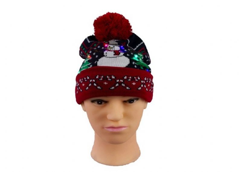 Winter Acrylic And Wool Warm Christmas Beanie Hat Custom Design For Promotion - 12220661