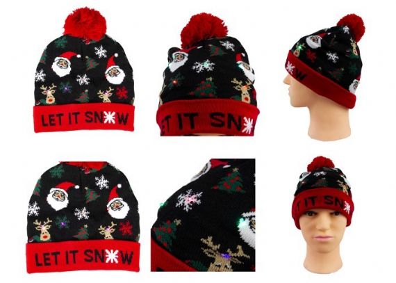 Winter Acrylic And Wool Warm Christmas Beanie Hat Custom Design For Promotion - 12220661