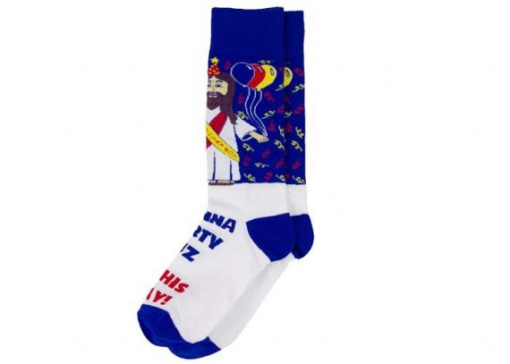 Jesus Birthday Knee High Calcetines navideños feos para hombre - 12203948