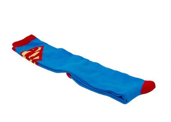 Calcetines deportivos hasta la rodilla con logotipo personalizado de Superman azul - 12205634