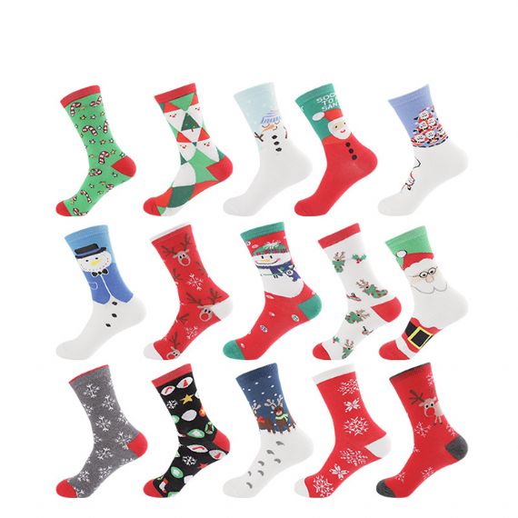Bonitos calcetines navideños medianos para mujer - HNCS01