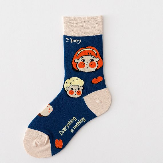 Calcetines de algodón para mujer de otoño e invierno - HNFS1