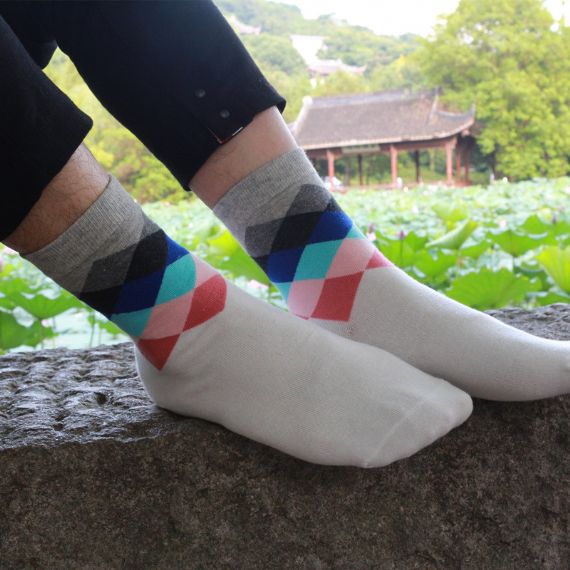 Divertido vestido personalizado calcetines al por mayor - HNFS26