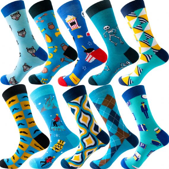 Diseños locos al por mayor fabricantes de calcetines personalizados - HNFS31