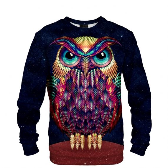 Muchos colores sublimación de búho hermoso en sudaderas con capucha - SPS11