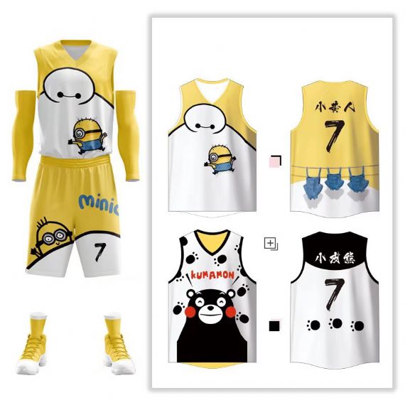 Uniformes de basquete sublimados Minion - BA05
