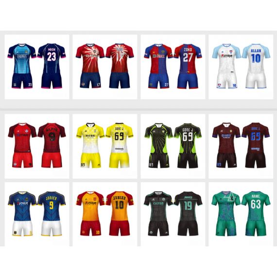 Camisolas de futebol personalizadas sublimadas em tons diferentes - SO26