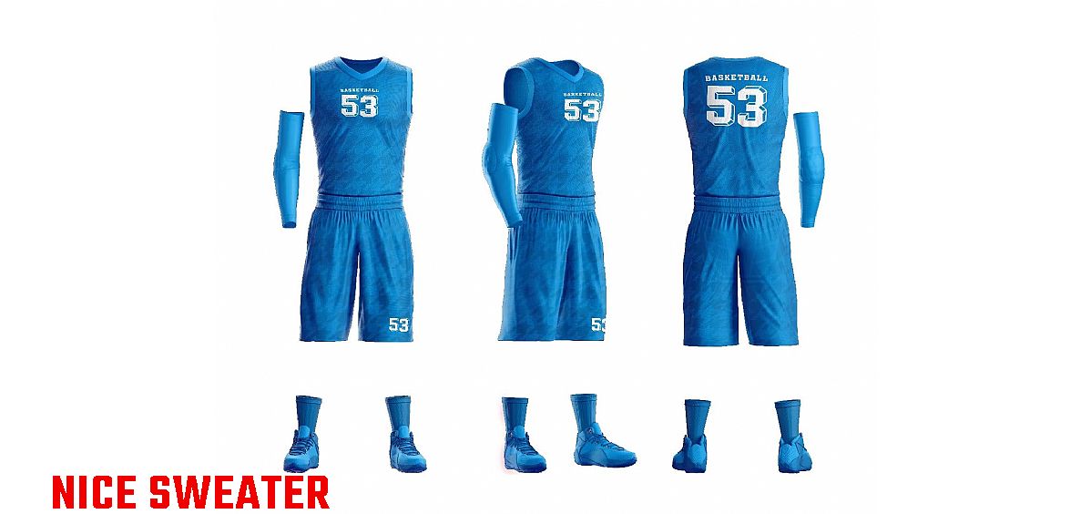 Diseño de sublimación uniforme de baloncesto azul brillante