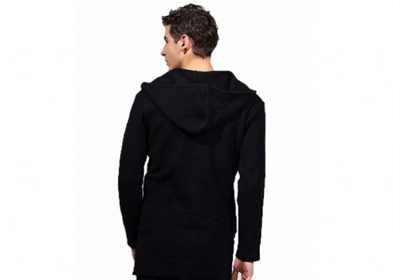 Sudadera con capucha larga de invierno con cremallera para hombre de calibre 7, suéter de cárdigans de diseñador azul marino de punto - 11202879