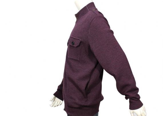 Cuello alto de punto Dos bolsillos Cárdigan para hombre Suéteres Cremallera completa para invierno otoño - 11989716