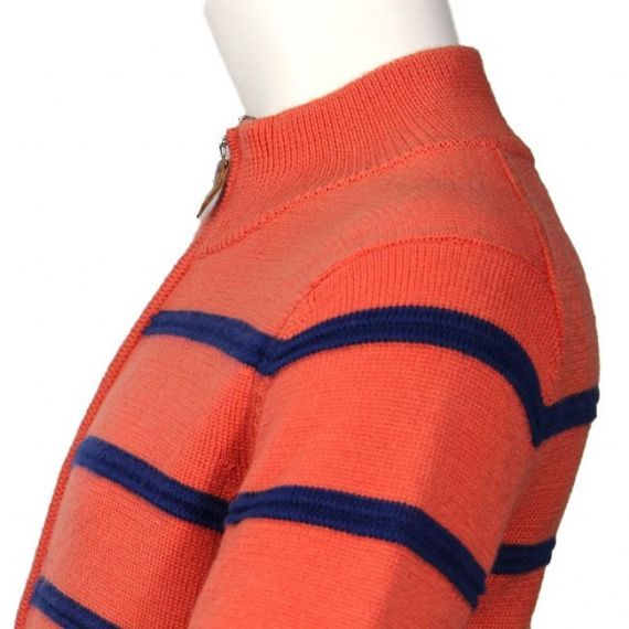 Cárdigan con cremallera Suéteres Suéter de rayas para hombre naranja lindo Cárdigan mediano - 11999716