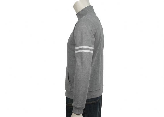 Suéter de punto de primavera para hombre Diseño de cárdigan de punto de cable gris 100% acrílico con cremalleras - 12316575