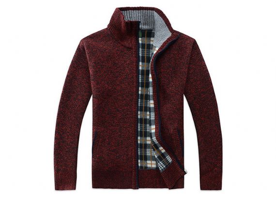 Suéter de la rebeca de punto para hombre respirable de la cremallera del otoño - 13243953