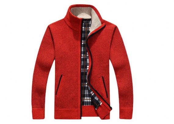 Suéter de la rebeca de punto para hombre respirable de la cremallera del otoño - 13243953
