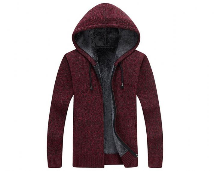 Suéter de punto para hombre con cremallera y cuello en V ISO M L XL - 13245159