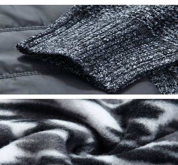 L XL XXL Chaqueta tipo cárdigan de punto con patchwork y corte musculoso - 13246192