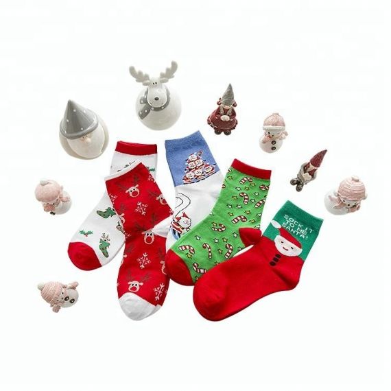 75%Cotton 25%Spandex Winter Christmas Decoration Socks - 11193664