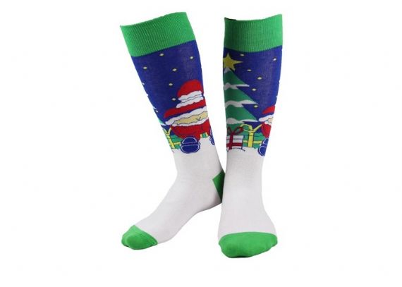Cotton Personalized Funny Santa Christmas Socks - 12202740