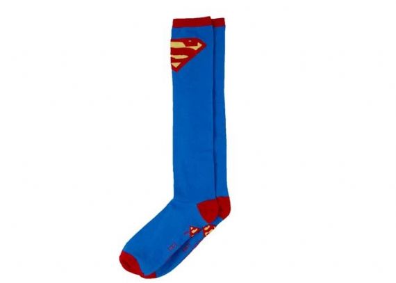Blue Superman Custom Logo Knee High Sports Socks - 12205634