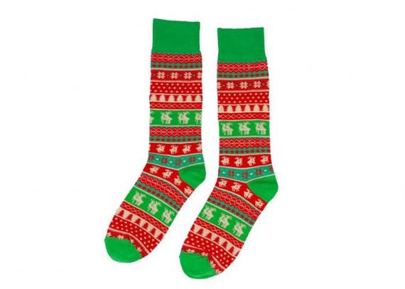 200 GG Cotton Knitted Reindeer Ugly Socks for Festival - 12207110