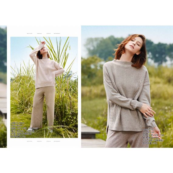 Maravilhoso suéter de cashmere sob medida - W010