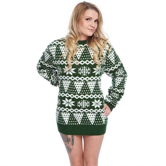Unisex Long Sleeve Knitted Snowflake Pattern Christmas Jumper for Family - 11179155