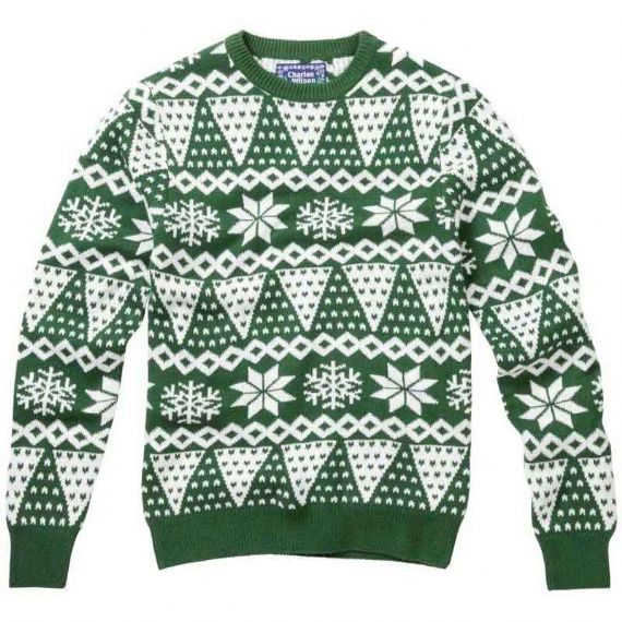 Unisex Long Sleeve Knitted Snowflake Pattern Christmas Jumper for Family - 11179155