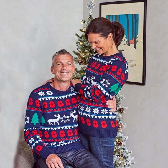 Crew Neck Reindeer Pattern Knitted Christmas Sweater for Family - 11179948