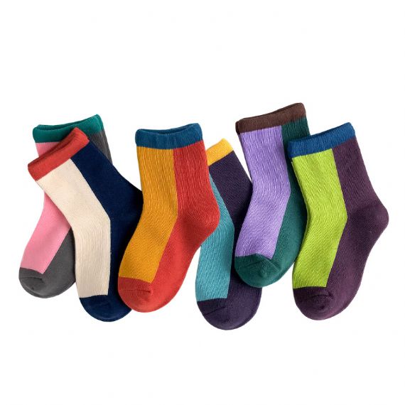 Summer Cotton Contrast Socks Supplier - HNFS19