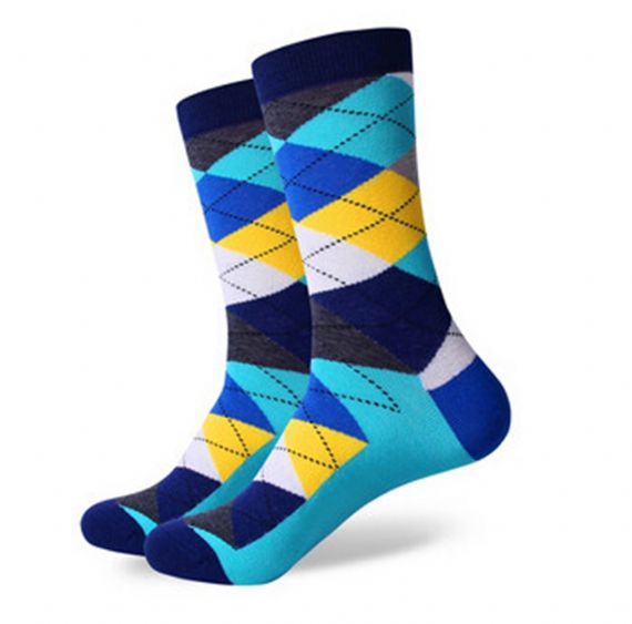 New Argyle Pattern Custom Design Socks - HNFS25