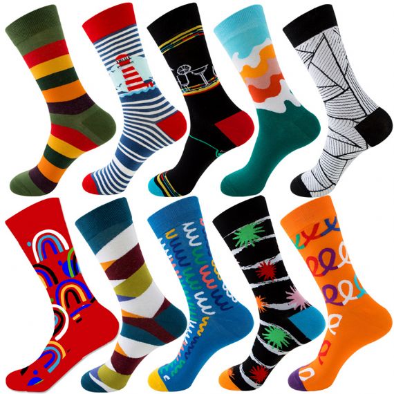 Crazy Stripe Designs Wholesale Custom Sock Manufacturers - HNFS31