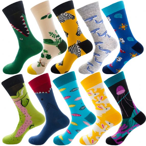 Multicolor Custom Animal Socks - HNFS41