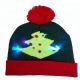 Gorro acrílico de Natal infantil de tricô padrões bordados com luzes LED - 11193665