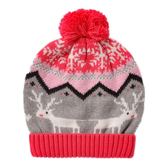 Jacquard Cartoon acessórios de inverno quente gorro de Natal de malha bonito para bebê - 11193666