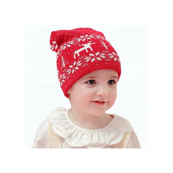 Vermelho Quente Acessórios de Inverno Bonito Gorro de Crochê 0,08KG Peso - 11193673
