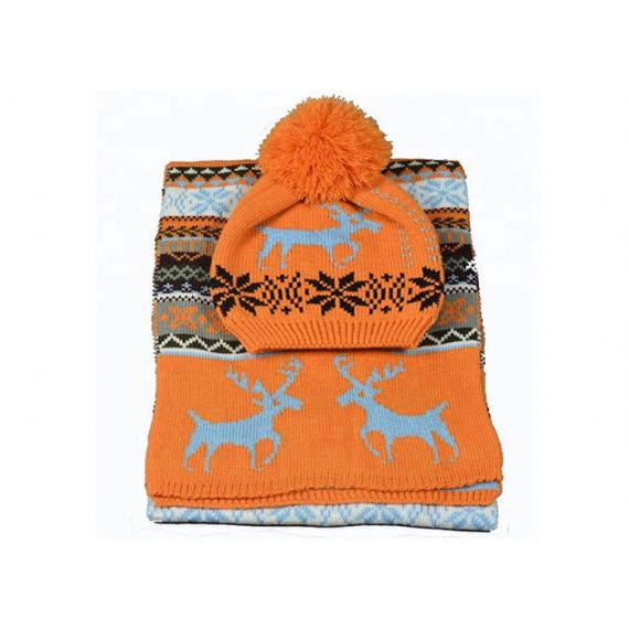 Conjunto de lenços de acrílico com tema de Natal quente de inverno acessórios personalizados para adultos - 11193681