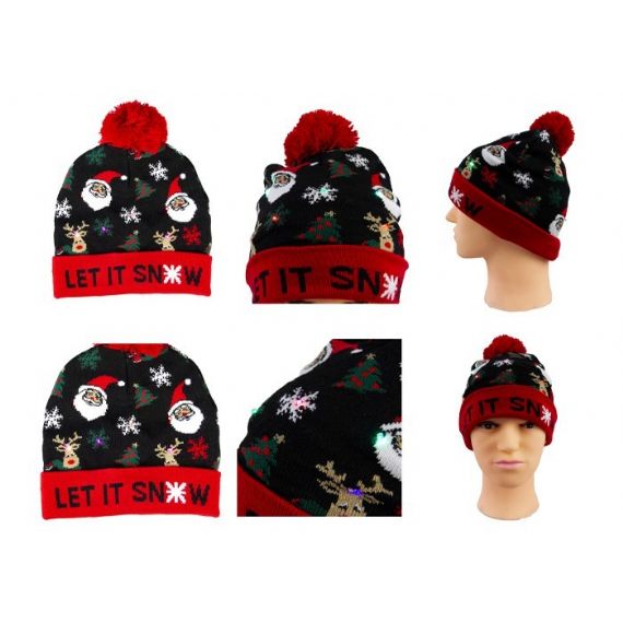 Gorro de Natal de lã e acrílico de inverno com design personalizado para promoção - 12220661