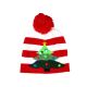Chapéu de Natal unissex iluminado gorro listrado vermelho árvore de natal calibre 7 padrão de malha - 12220681