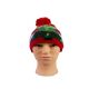 Chapéu de Natal unissex iluminado gorro listrado vermelho árvore de natal calibre 7 padrão de malha - 12220681