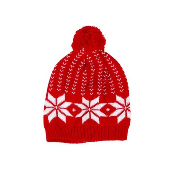 Conjunto de acessórios de inverno de acrílico puro calibre 12 quente vermelho de natal e cachecol - 12232378