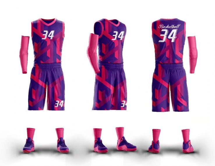 Purple Sublimation Basketball Jerseys - BA01