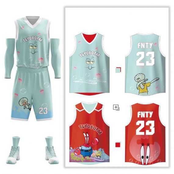 Squidward Basketball Jersey Sublimation Design - BA09