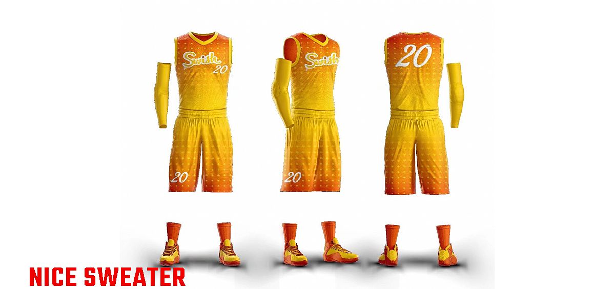 Orange Yellow Full Sublimation Basketball Jersey Design 2020