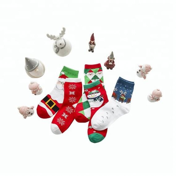 75% algodão 25% spandex inverno decoração de natal meias - 11193664