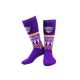 Meias de Natal de malha de algodão respirável roxa longa louca - 12203373