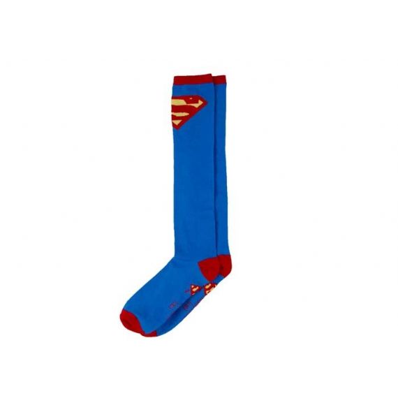 Meias esportivas de cano alto com logotipo personalizado Superman azul - 12205634