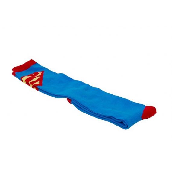 Meias esportivas de cano alto com logotipo personalizado Superman azul - 12205634