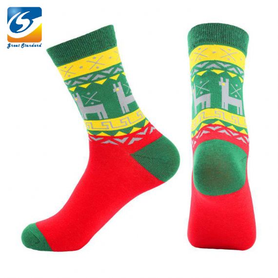 Meias de Natal com estampa jacquard - HNCS06