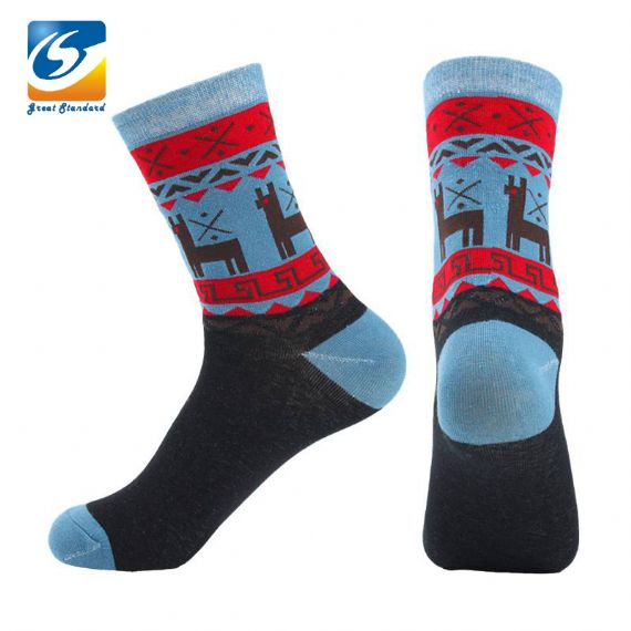 Meias de Natal com estampa jacquard - HNCS06